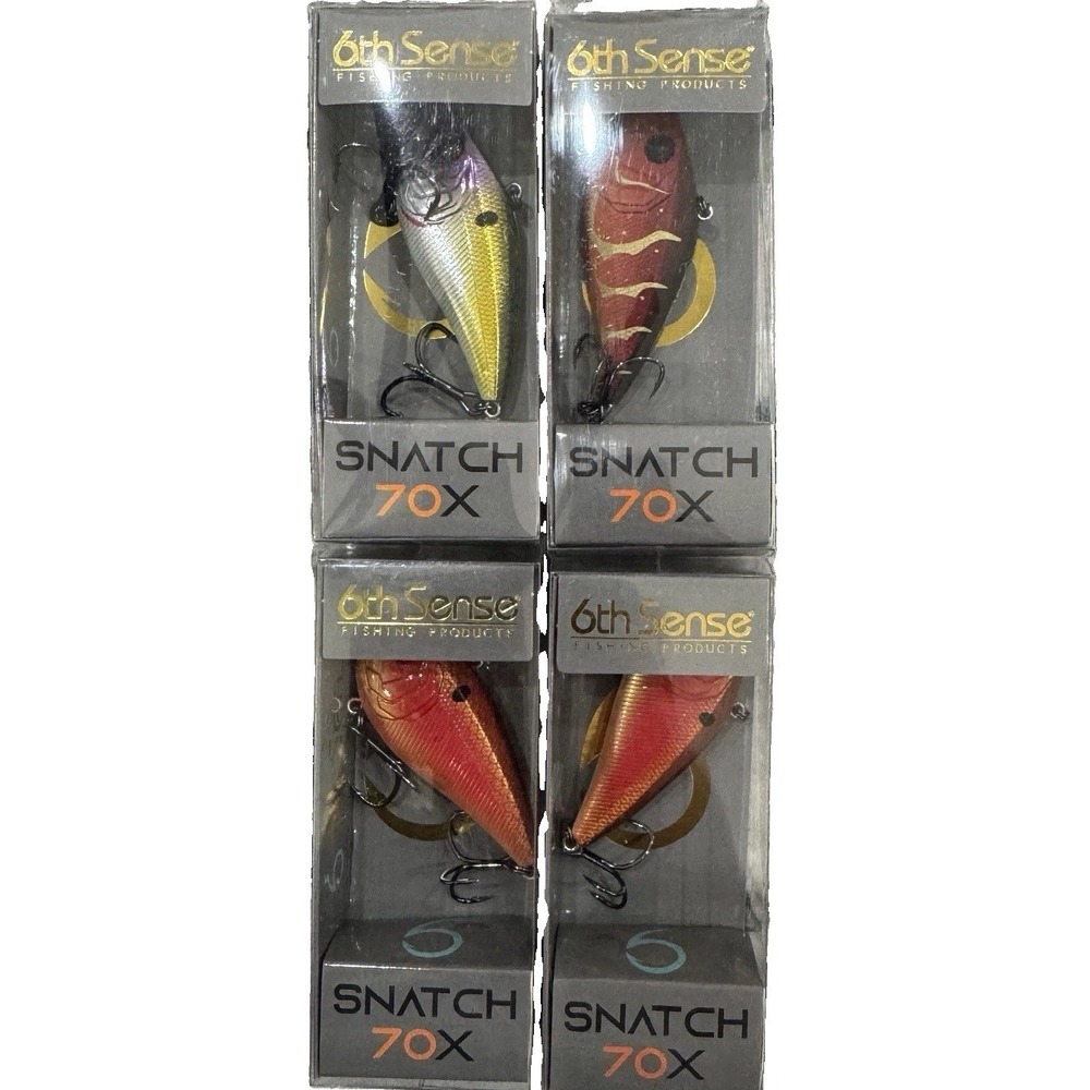 Lot Of 4 Brand New 6th Sense Snatch 70X Shad Lipless Crank Bait Fishing